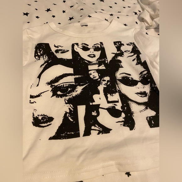 Graphic Tee black and white y2k acubi - Picture 2 of 3